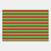 Feuille De Papier Cadeau Rayures de Noël (Devant 2)