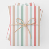 Feuille De Papier Cadeau Rayures de Noël (En situation)
