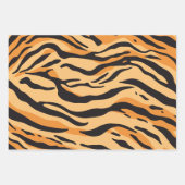 Feuille De Papier Cadeau Rayures de tigre (Devant 2)