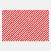 Feuille De Papier Cadeau Rayures de vacances (Devant 3)
