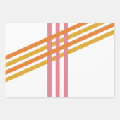Feuille De Papier Cadeau Rayures diagonales colorées Cadeau générique (Devant 2)