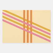 Feuille De Papier Cadeau Rayures diagonales colorées Cadeau générique (Devant)