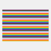 Feuille De Papier Cadeau Rayures du drapeau de progrès LGBTQ+ (Devant 2)