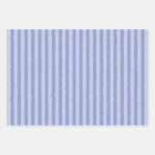 Feuille De Papier Cadeau Rayures Et Points Bleus Modernes (Devant 3)