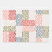 Feuille De Papier Cadeau Rayures fines pastel (Devant 2)
