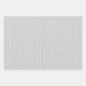 Feuille De Papier Cadeau Rayures grises et blanches (Devant 3)