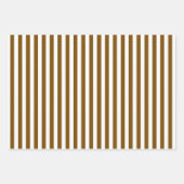 Feuille De Papier Cadeau Rayures Marron et Blanc (Devant 2)