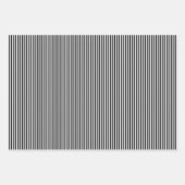Feuille De Papier Cadeau Rayures noires et blanches (Devant 3)