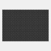 Feuille De Papier Cadeau Rayures & Points Classiques Noir & Blanc (Devant 3)