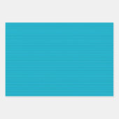 Feuille De Papier Cadeau Rayures sarcelle et bleue (Devant 3)