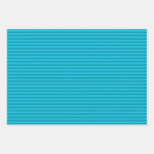 Feuille De Papier Cadeau Rayures sarcelle et bleue (Devant)