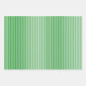 Feuille De Papier Cadeau Rayures Vertes & Blanches (Devant 3)