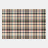 Feuille De Papier Cadeau Rayures Vichy Classiques Points Noirs Blancs (Devant 2)