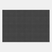 Feuille De Papier Cadeau Rayures Vichy Classiques Points Noirs Blancs (Devant)