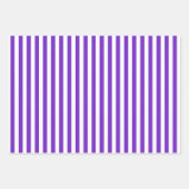 Feuille De Papier Cadeau Rayures violettes et blanches (Devant 2)