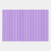 Feuille De Papier Cadeau Rayures violettes et blanches (Devant)
