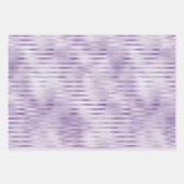 Feuille De Papier Cadeau Rayures violettes Glam (Devant)