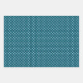 Feuille De Papier Cadeau Rayures Zigzag Abstraites Bleu Sarcelle Vert Blanc (Devant)