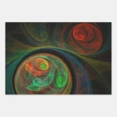 Feuille De Papier Cadeau Reborn Green Art Abstrait (Devant)