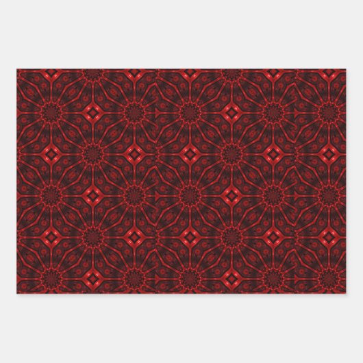 Feuille De Papier Cadeau Red Abstract (Devant)