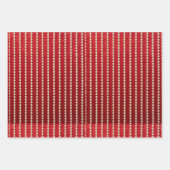 Feuille De Papier Cadeau Red and White Velvet-Look (Devant 3)