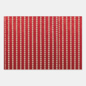 Feuille De Papier Cadeau Red and White Velvet-Look (Devant 2)