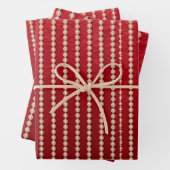 Feuille De Papier Cadeau Red and White Velvet-Look (En situation)