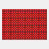 Feuille De Papier Cadeau Red Black Buffalo Heart Plaid (Devant)
