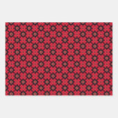 Feuille De Papier Cadeau Red & Black Tile Pattern (Devant)