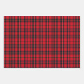 Feuille De Papier Cadeau Red, Black & White Plaid (Devant 3)