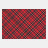 Feuille De Papier Cadeau Red, Black & White Plaid (Devant)