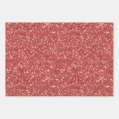 Feuille De Papier Cadeau Red Blush Pink Sparkle Glitter Christmas (Devant)