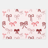 Feuille De Papier Cadeau Red Bow Gift Wrapping Paper (Devant)