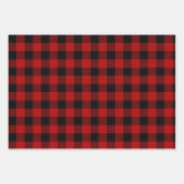 Feuille De Papier Cadeau Red Buffalo Plaid & Joyeux Noël (Devant)