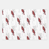 Feuille De Papier Cadeau Red Cardinal Holiday (Devant 2)