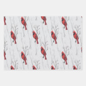 Feuille De Papier Cadeau Red Cardinal Holiday (Devant)