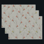 Feuille De Papier Cadeau Red Cardinal Perched on a Tree Branch Wrapping Pap<br><div class="desc">Get in the Christmas and New Year spirit with this beautifully illustrated Red Cardinal design. Handpainted watercolour design that features a gorgeous snowy background and a lone red cardinal perched on a branch. Perfect design for Christmas theme. Please feel free to check my store for more gift ideas. If you'd...</div>