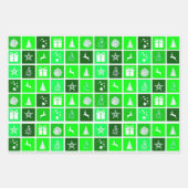 Feuille De Papier Cadeau Red Christmas Holiday Cute Tree Reinder (Devant 3)