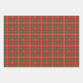 Feuille De Papier Cadeau Red Christmas Plaid (Devant 3)