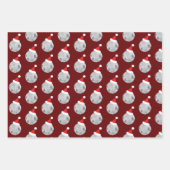 Feuille De Papier Cadeau Red Disco Ball Noël (Devant)
