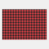 Feuille De Papier Cadeau Red Flannel Buffalo Check Motif (Devant 3)