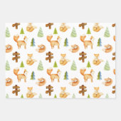 Feuille De Papier Cadeau Red Fox Woodland Motif de la faune (Devant 3)