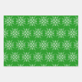 Feuille De Papier Cadeau Red Green Gold moderne Noël Star Ornament Cadeau (Devant 2)