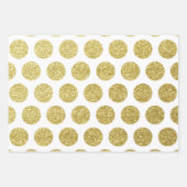 Feuille De Papier Cadeau Red Green Gold Parties scintillant Polka Dot Chris (Devant 2)