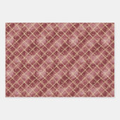 Feuille De Papier Cadeau Red Green Stripes Plaid Christmas (Devant)