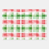Feuille De Papier Cadeau Red Green White Stripes Birthday (Devant)