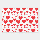 Feuille De Papier Cadeau Red Hearts Love Valentine (Devant 2)