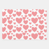 Feuille De Papier Cadeau Red Hearts Love Valentine (Devant)
