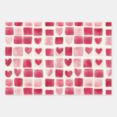 Feuille De Papier Cadeau Red Hearts Love Valentine's Day Romance (Devant 3)