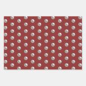 Feuille De Papier Cadeau Red Lace Motif Valentine's (Devant 3)
